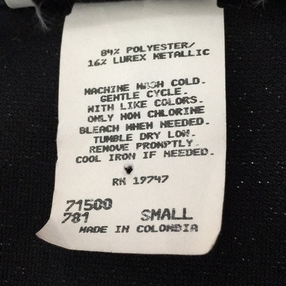 VINTAGE Land ‘N Sea Black Metallic Long Dress Size Small - Picture 13 of 13